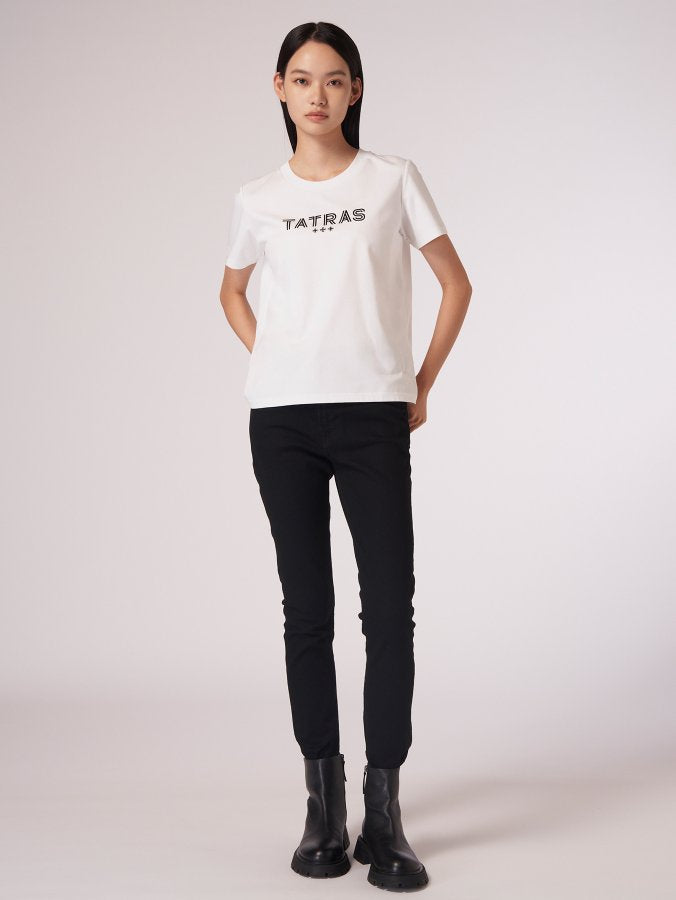 【 TATRAS 】クルーロゴTシャツ (GIUDITTA ジュディッタ) / WHITE