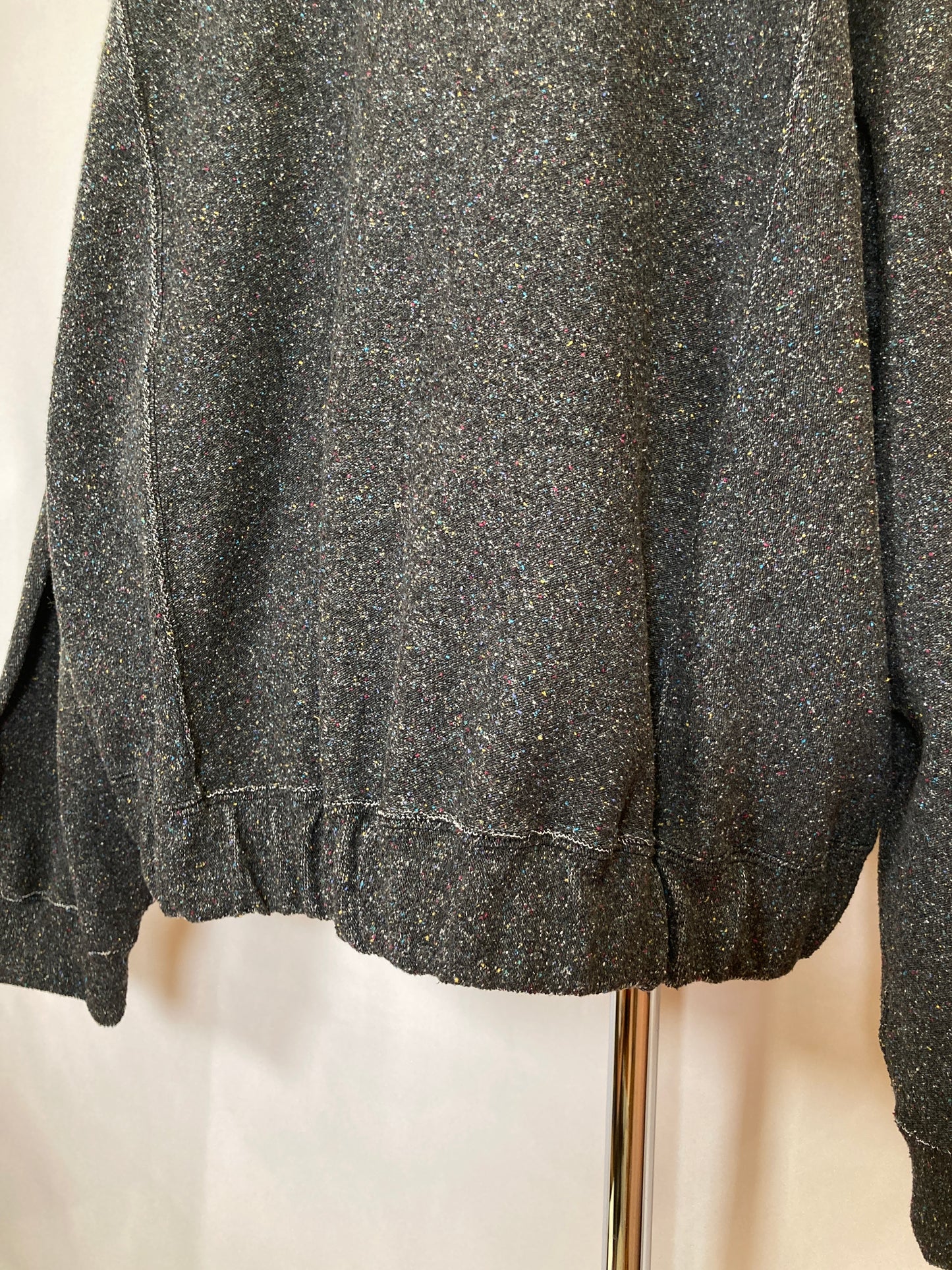 【 UNISEX 】シルク×和紙糸 クルーポケットプルオーバー / 墨黒
