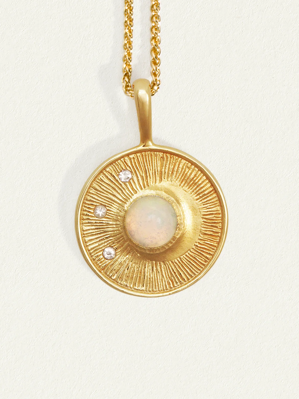 【 TEMPLE OF THE SUN 】オパールペンダントネックレス / ゴールド