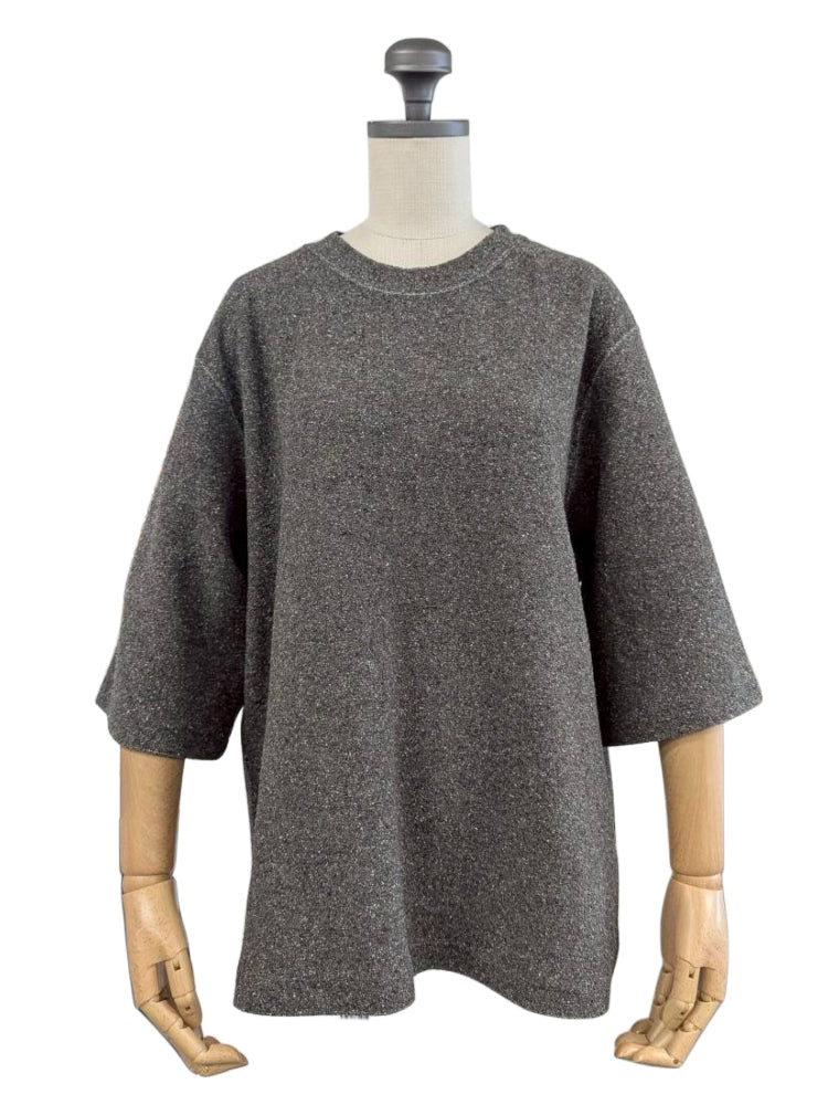 【 UNISEX 】シルク×和紙糸  6分袖丈プルオーバー