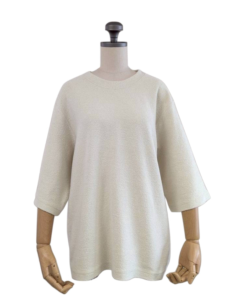 【 UNISEX 】シルク×和紙糸  6分袖丈プルオーバー